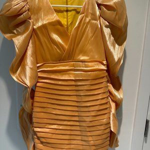 Louise James boutique gold cocktail dress, size M